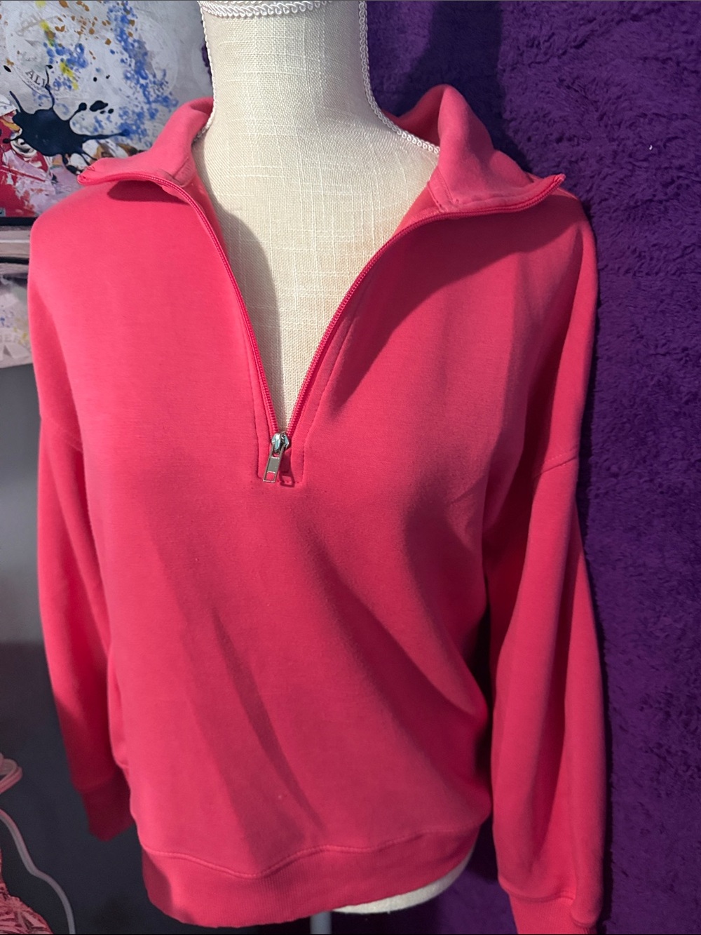 RBX Women’s Hot Pink Quarter-Zip Pullover